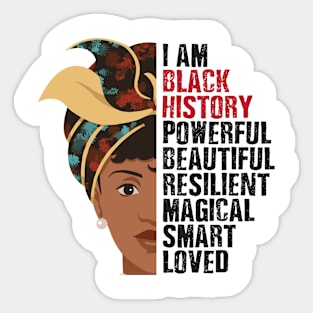 I Am Black History Woman Girl Magic Sticker